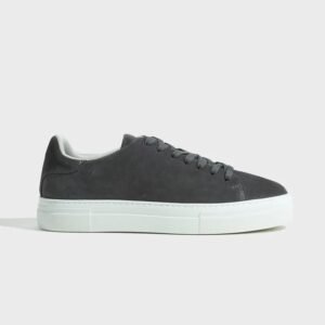 Dark leather sneakers