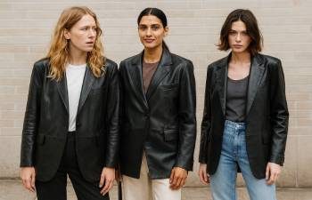 leather jacket women